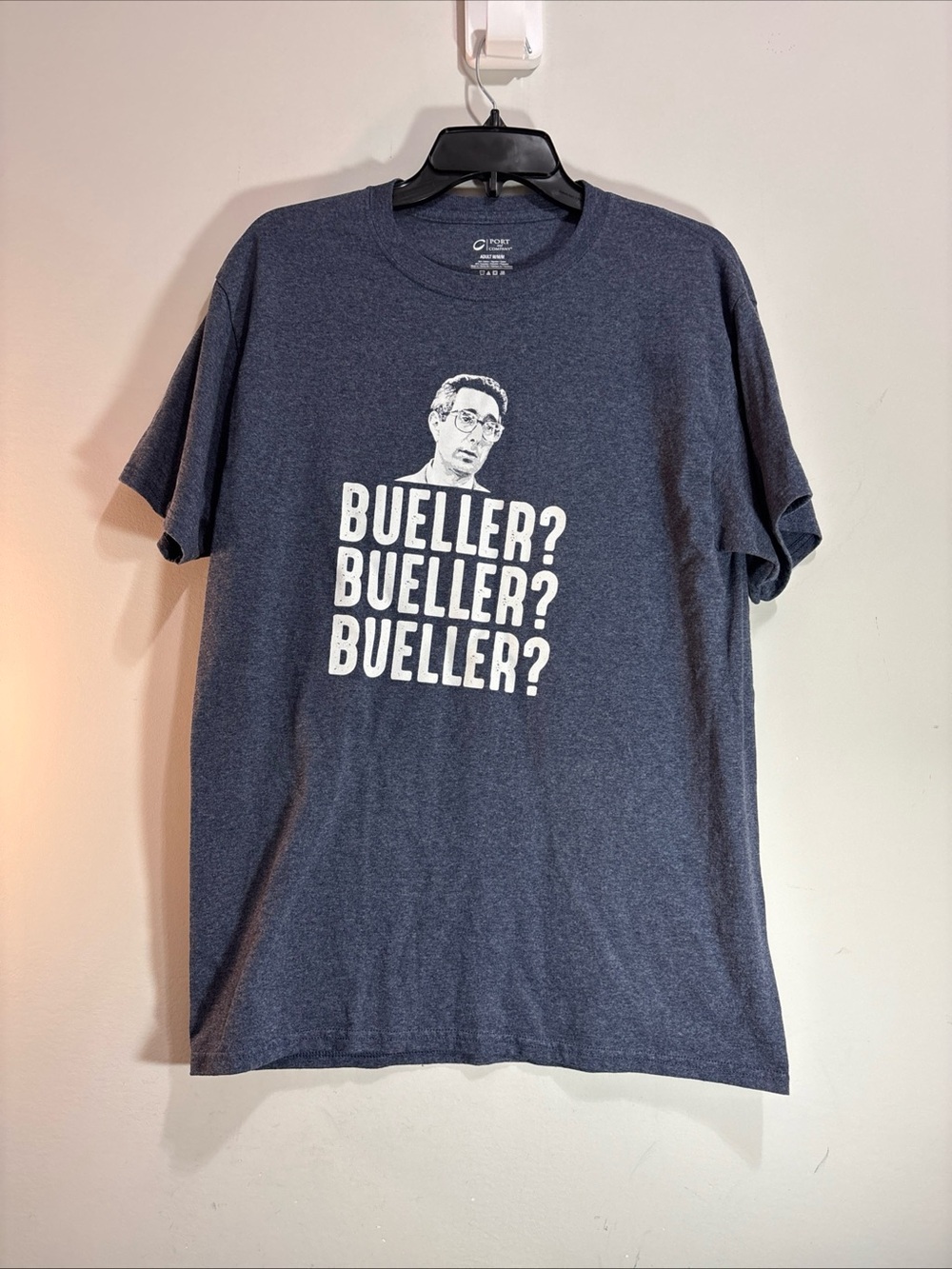 Bueller? Graphic Crewneck T-Shirt - Navy. 1339